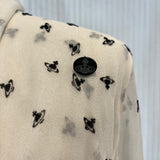 Vivienne Westwood Cream & Black Orb Print Blouse M