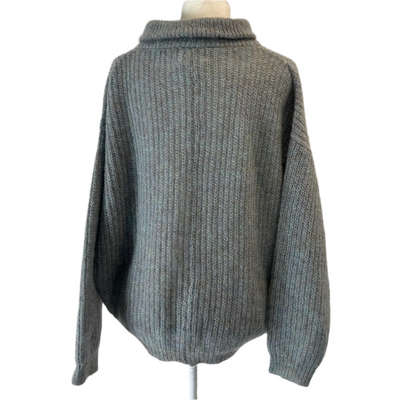 Isabel Marant Etoile Aqua Blue Mohair Chunky Rib Sweater O/S