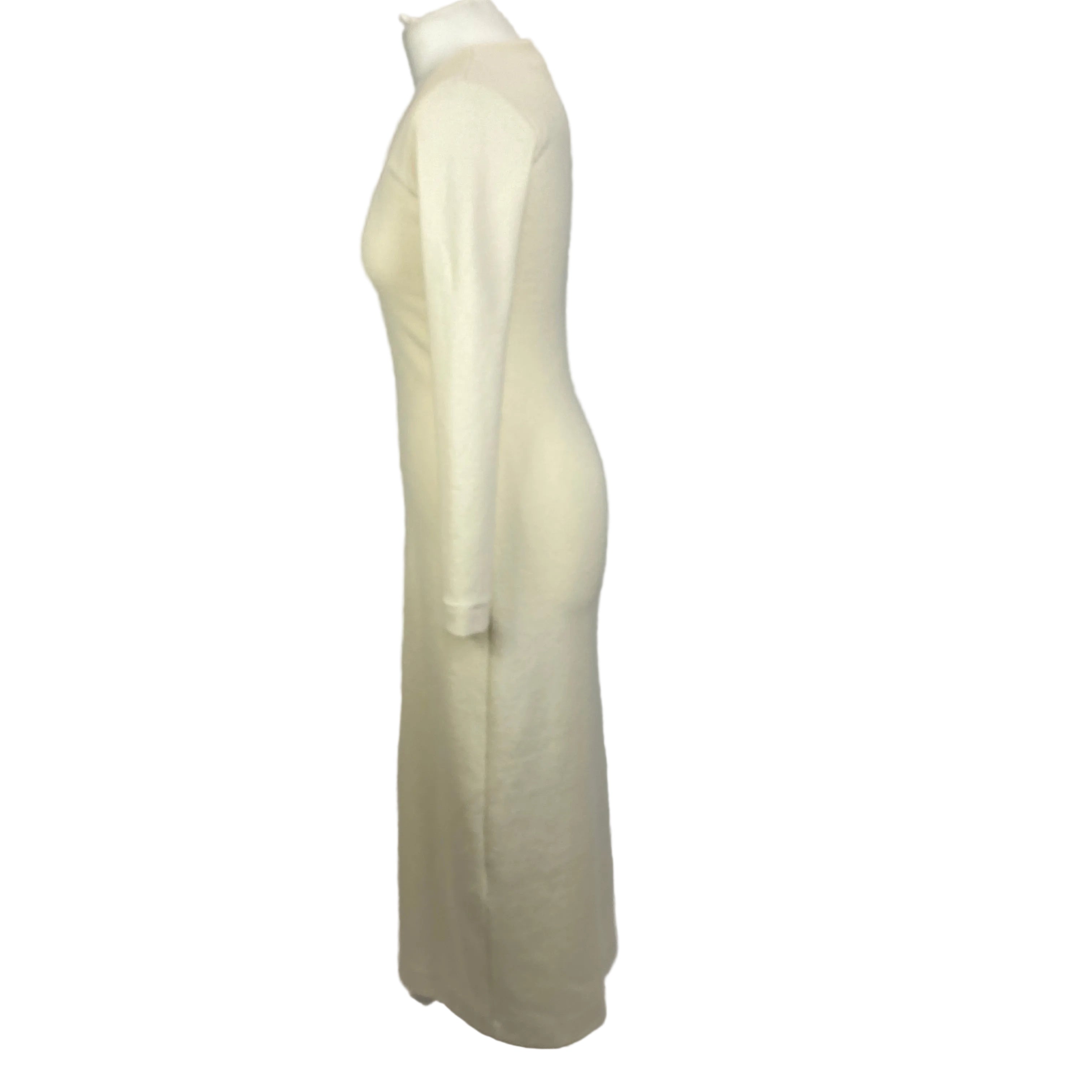 Jil Sander Cream Boucle Jersey Maxi Dress XXS