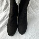 Stuart Weitzman Black Suede Stretch Over The Knee Boots 37.5