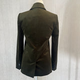 Me&Em £375 Sage Green Velvet Blazer XXS