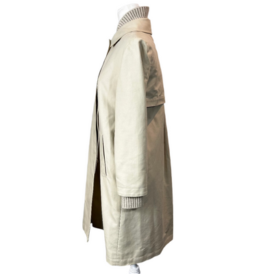 Bamford Cream Cotton & Rib Cashmere Car Coat XXS/XS/S