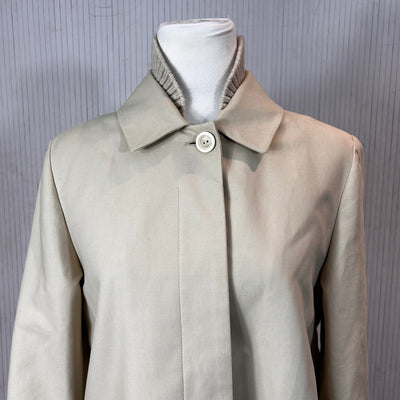 Bamford Cream Cotton & Rib Cashmere Car Coat XXS/XS/S