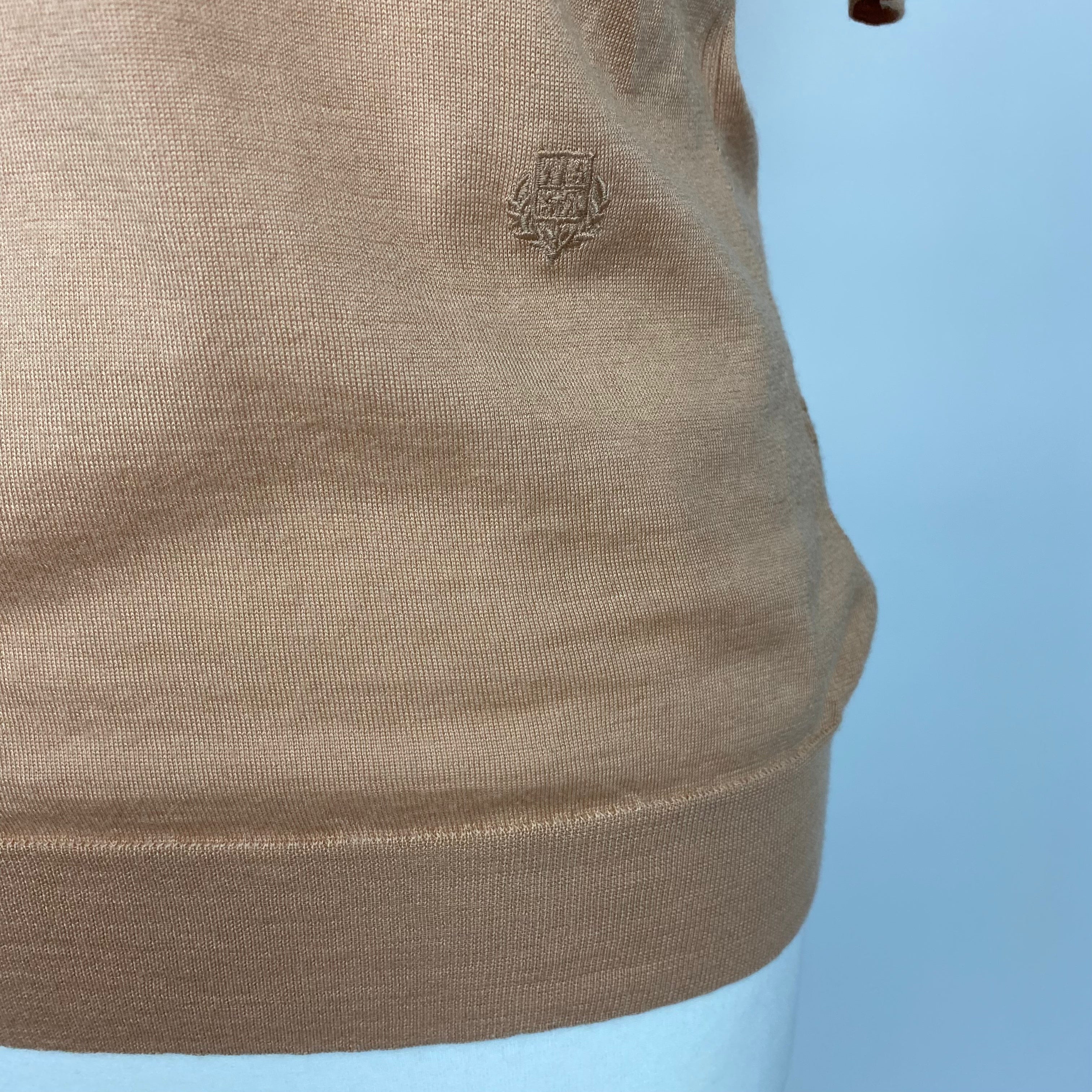 Loro Piana £800 Plaster Nude Silk & Cashmere Fine Knit Sweater S