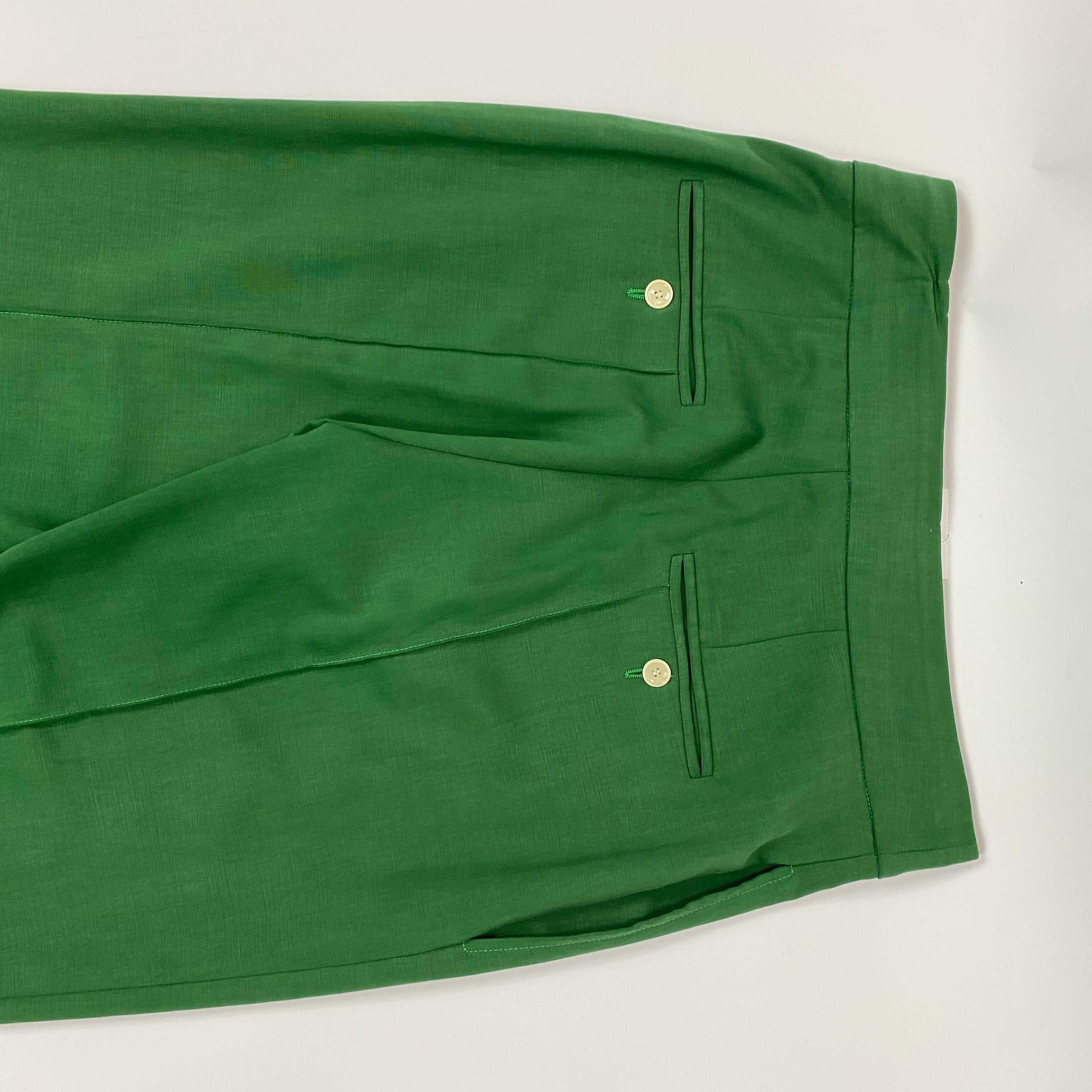 Isabel Marant £495 Emerald Green Sorokia Straight Pants XS