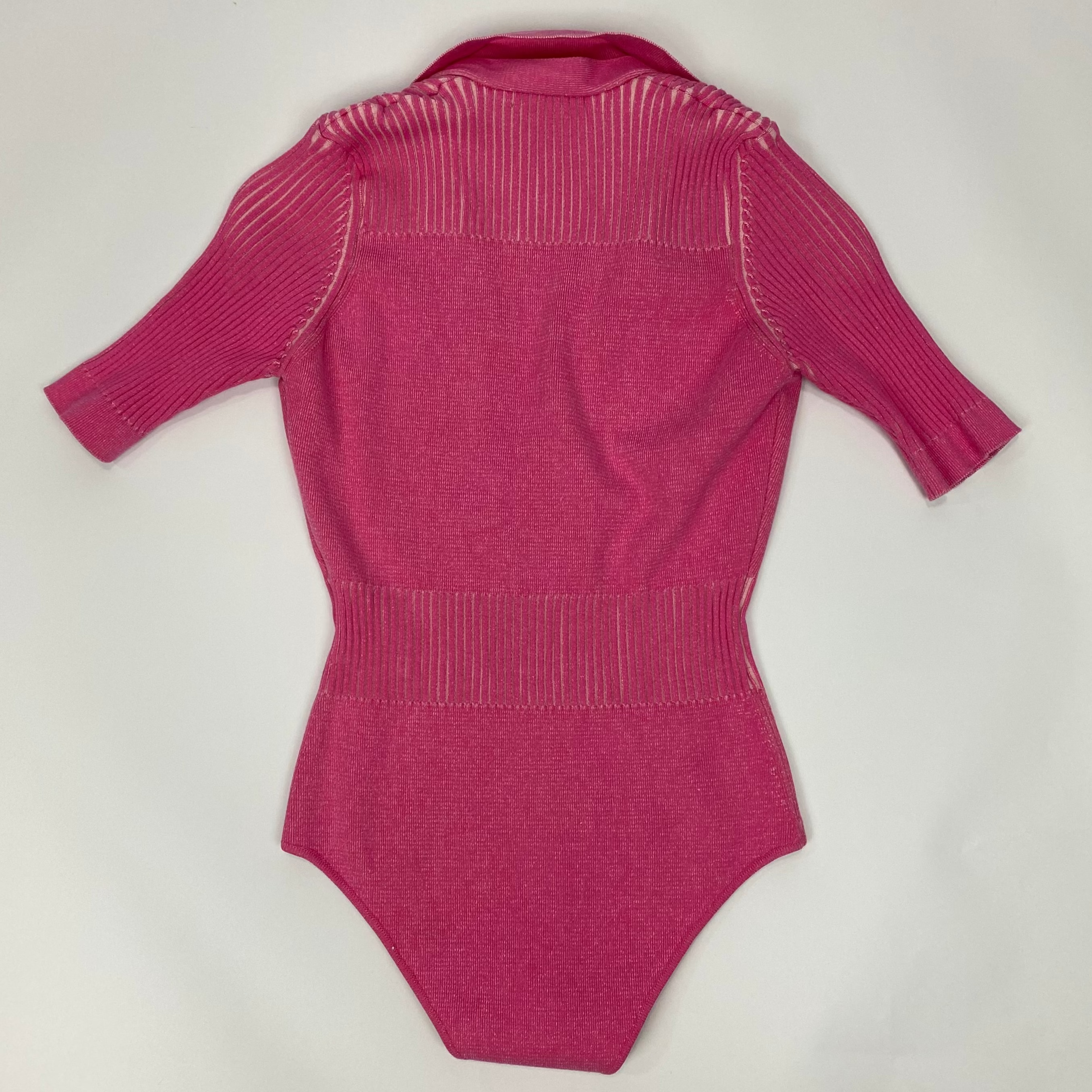 Jacquemus New £355 Pink Knit Le Body Yauco Bodysuit XS