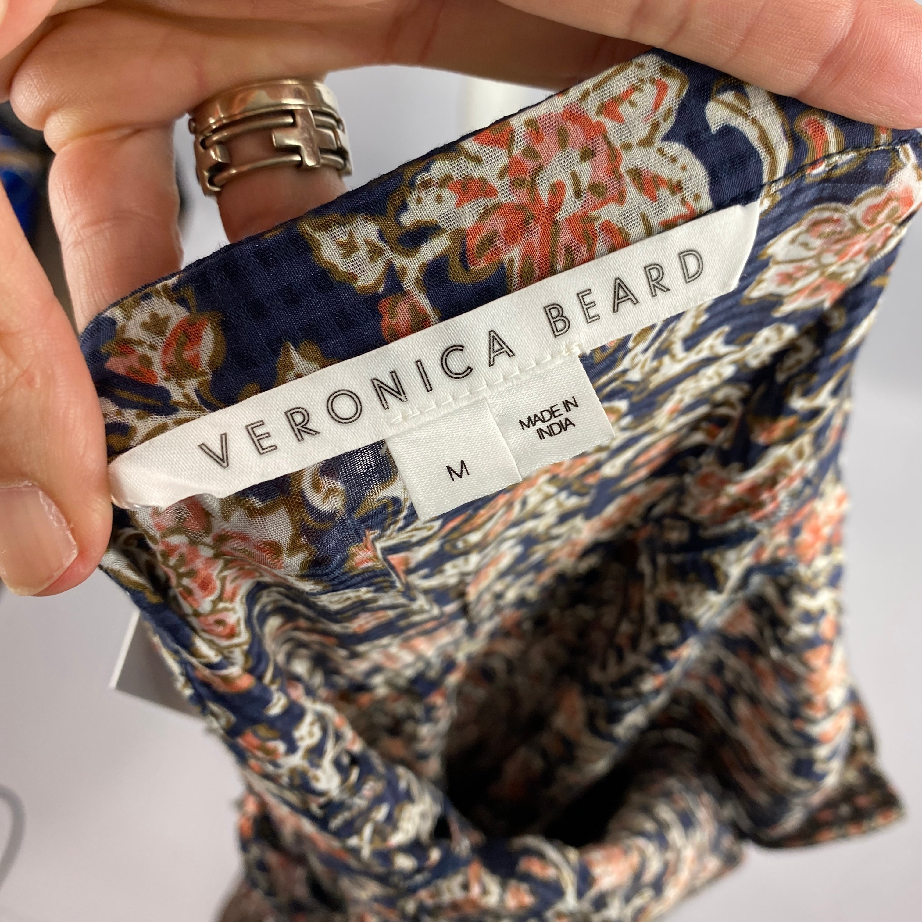 Veronica Beard New £400 Navy Floral Strappy Maxi Dress M