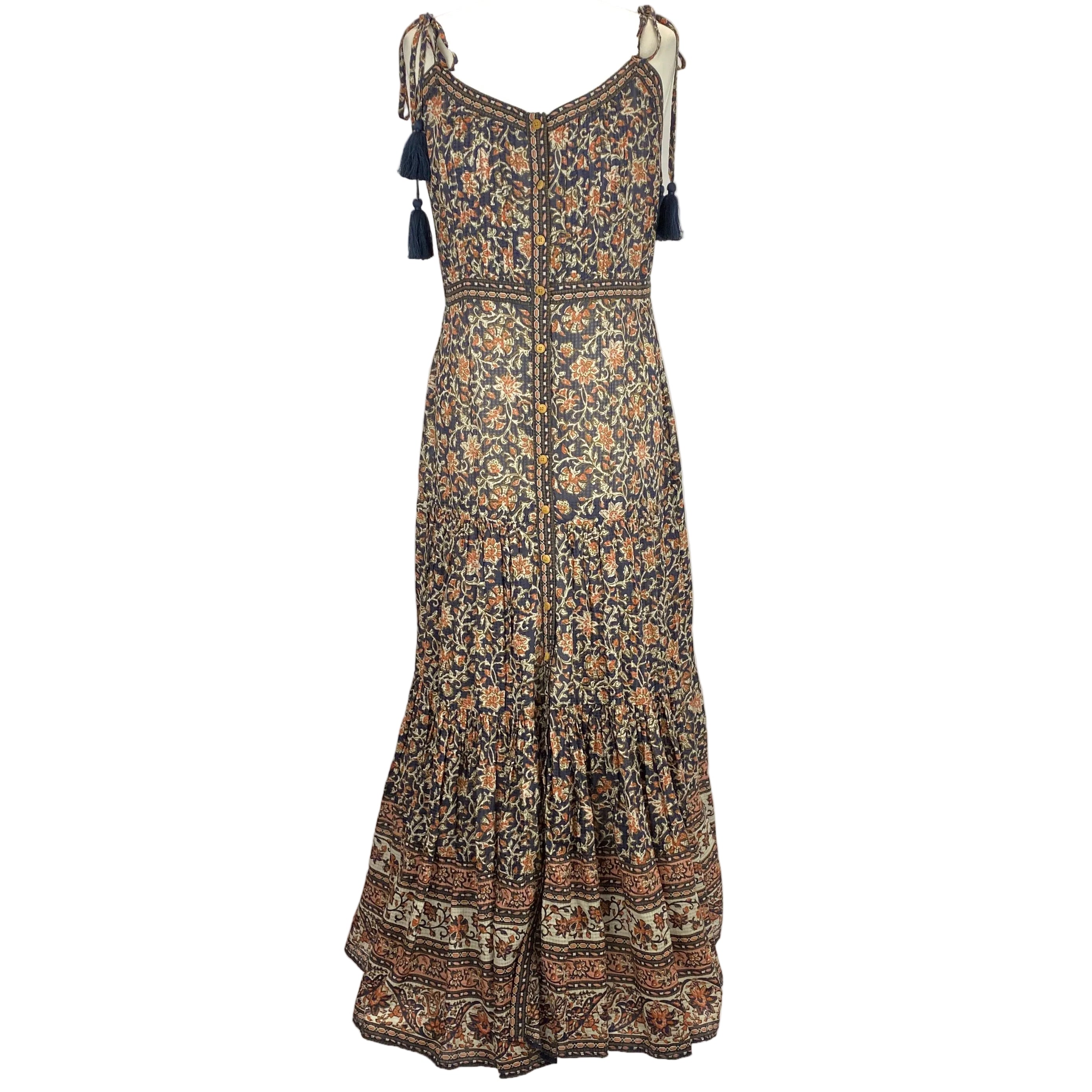 Veronica Beard New £400 Navy Floral Strappy Maxi Dress M