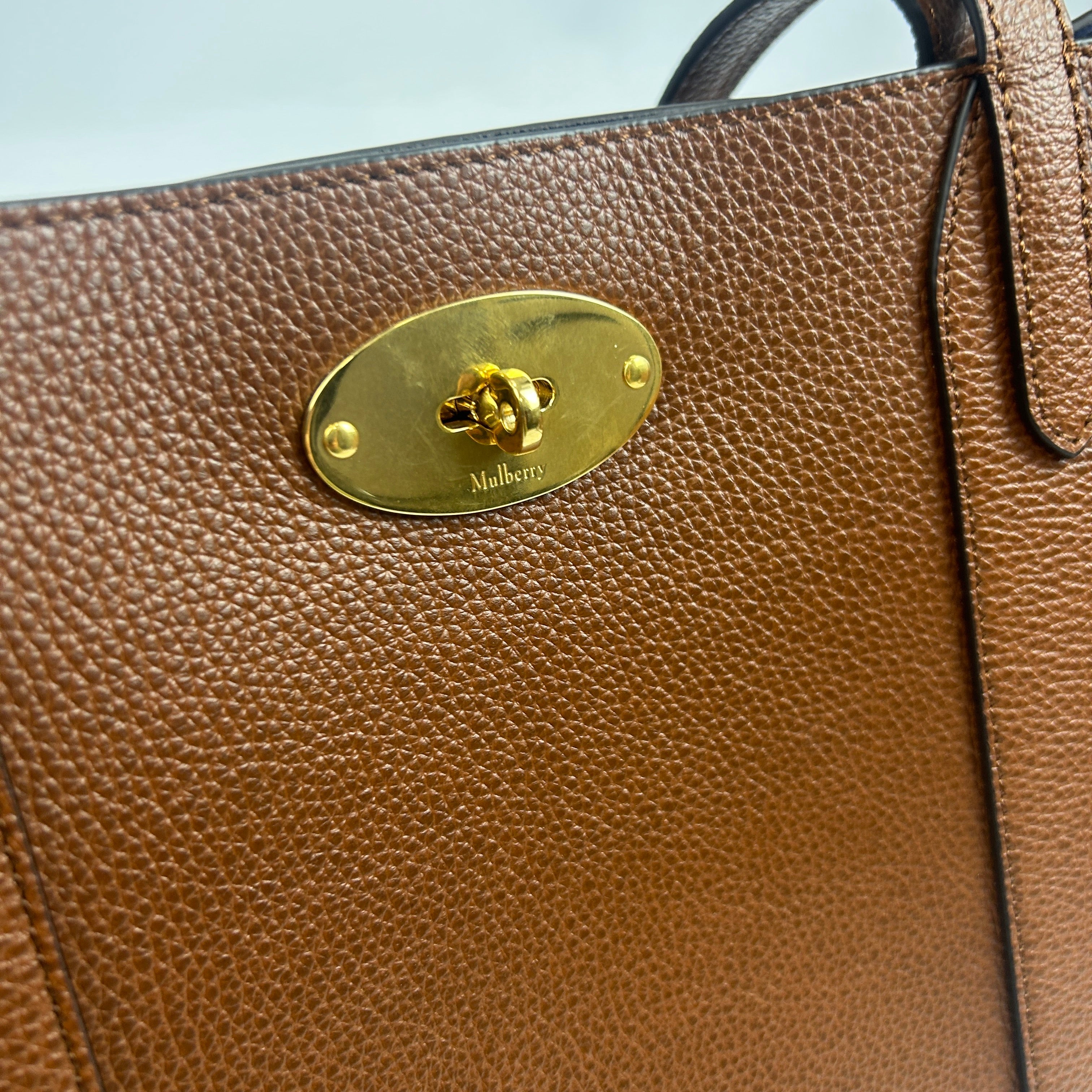 Mulberry £845 Bayswater Two Tone Oak Large Tote Bag