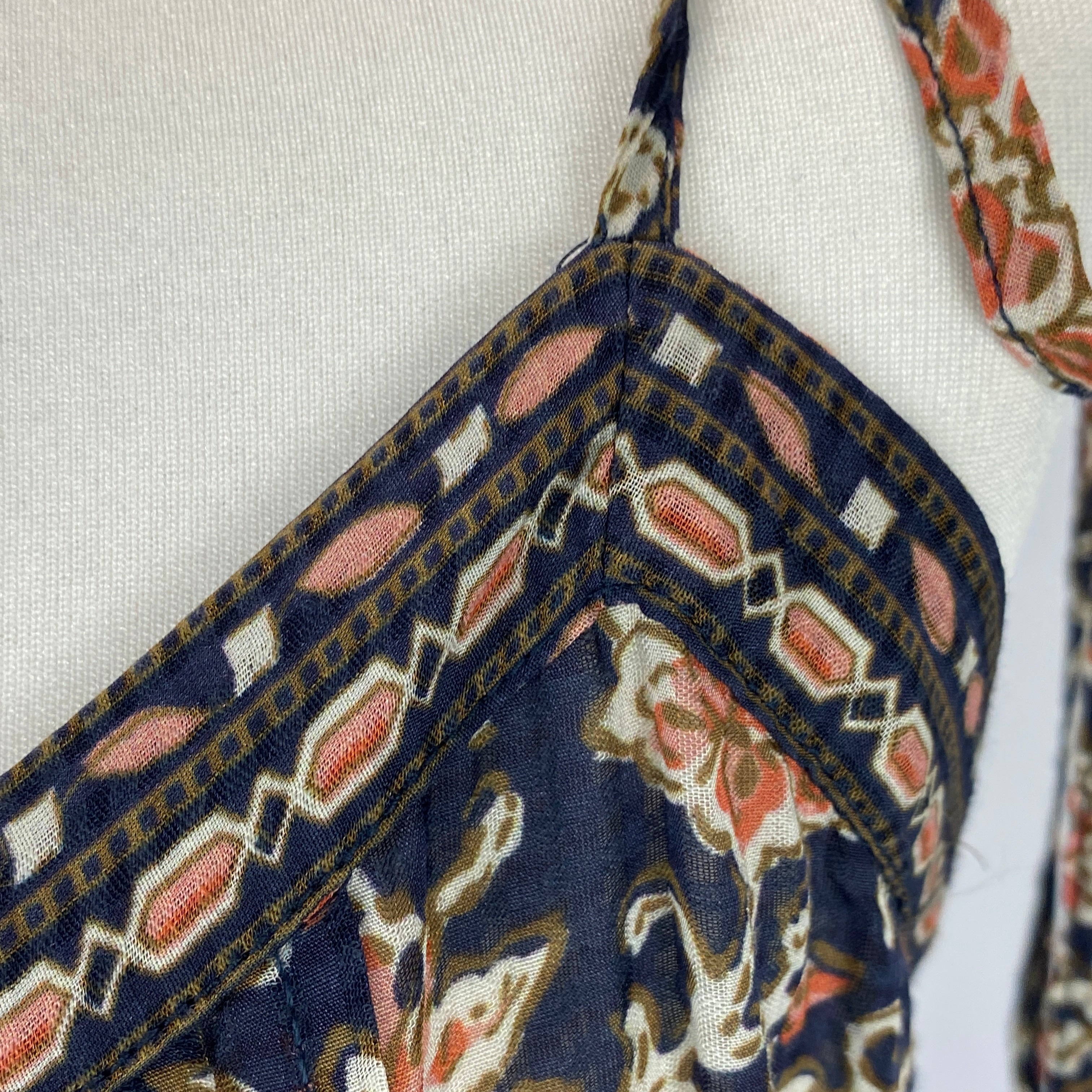 Veronica Beard New £400 Navy Floral Strappy Maxi Dress M