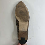 Miu Miu Mustard Patent Snakeskin Loafers 41