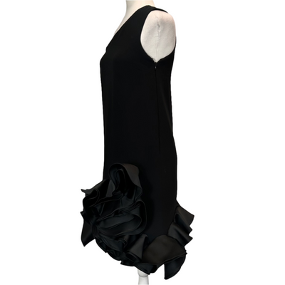 Victoria Beckham New Black One Shoulder Ruffle Dress XS