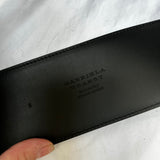 Gabriela Hearst Brand New $690 Black Leather Two Buckle Minerva Belt S