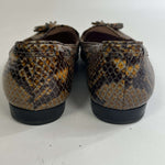 Miu Miu Mustard Patent Snakeskin Loafers 41