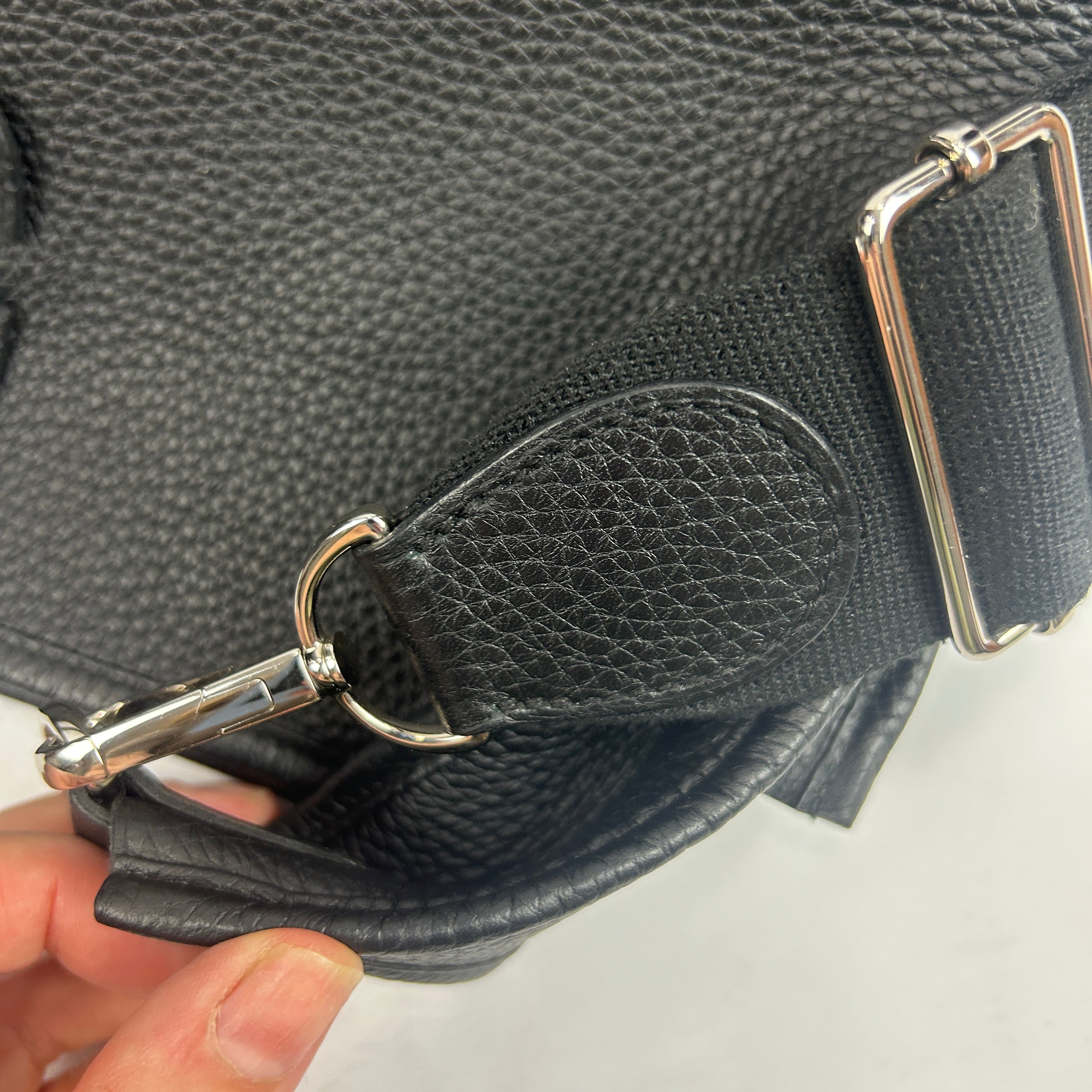 Hermes Evelyne GM 33 Black Clemence Leather Cross Body Bag
