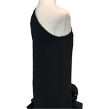 Victoria Beckham New Black One Shoulder Ruffle Dress XS