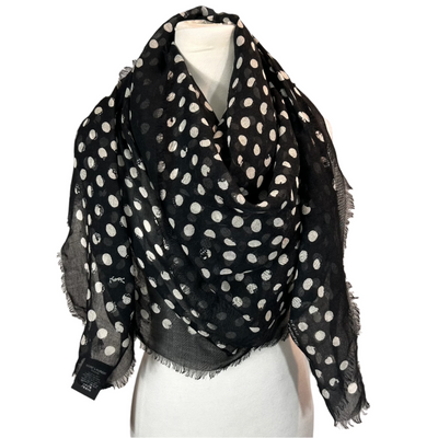 Saint Laurent £460 Superfine Cashmere & Silk Dotty Scarf