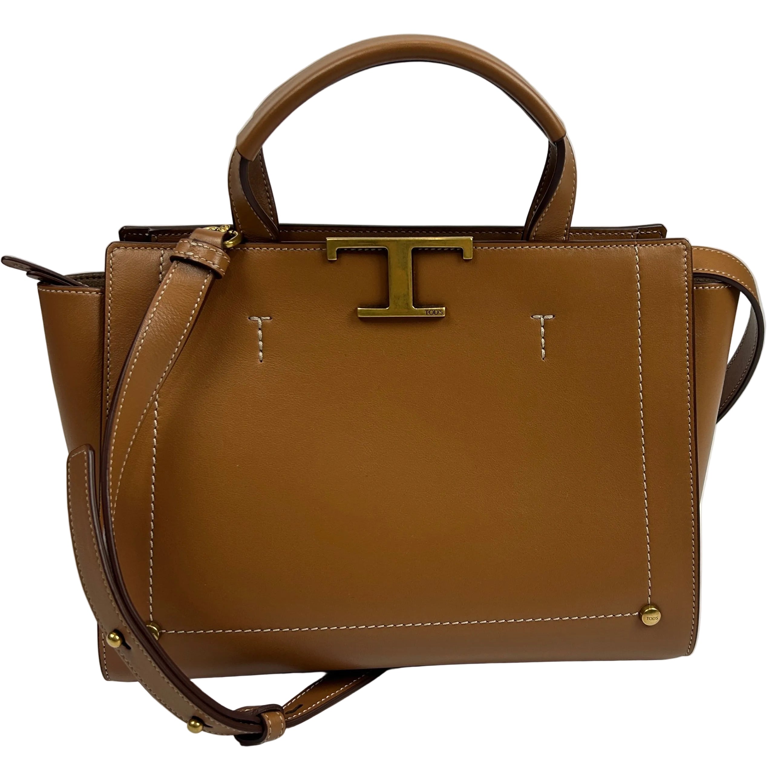 Tods New £1600 Camel Timeless Medium Tote Bag