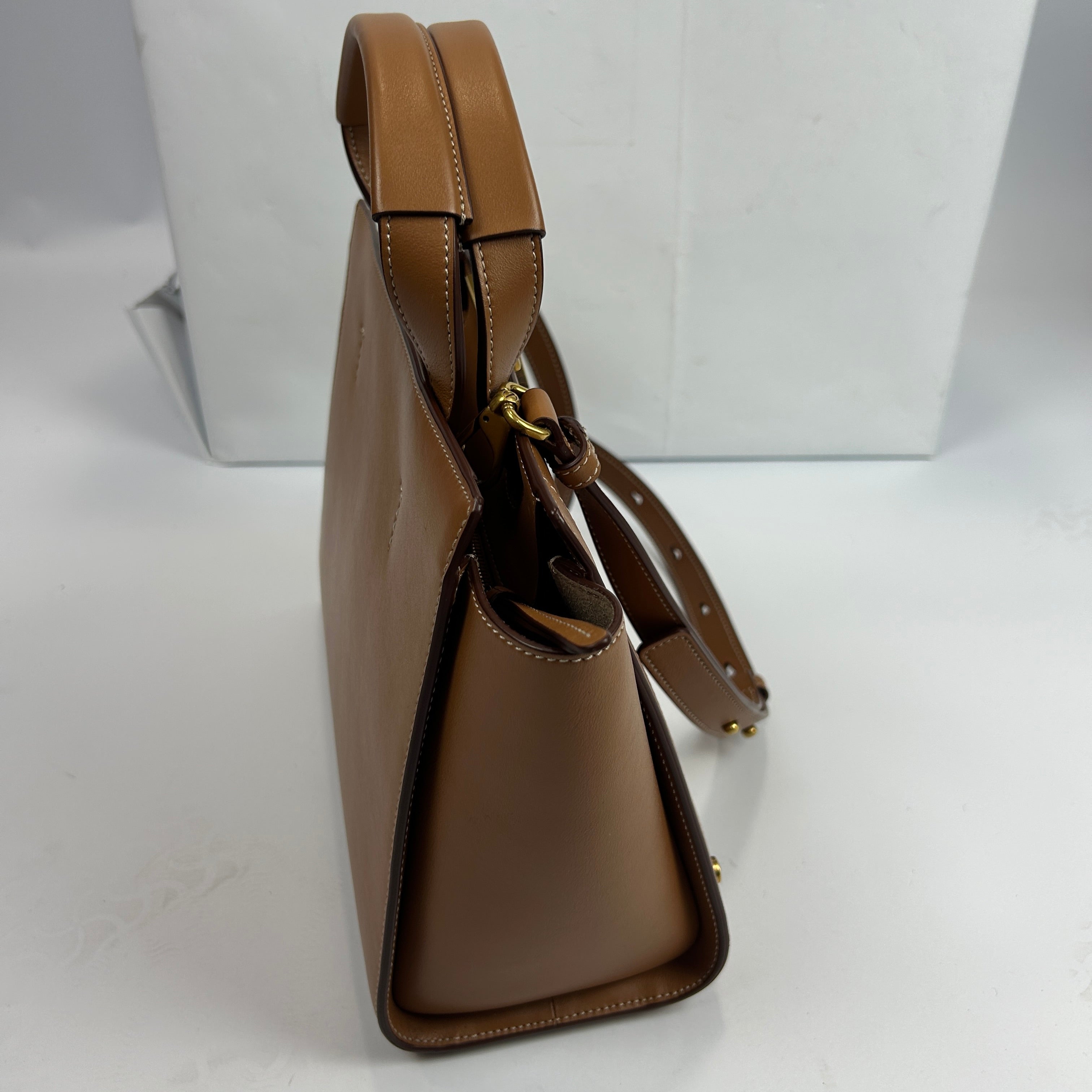 Tods New £1600 Camel Timeless Medium Tote Bag