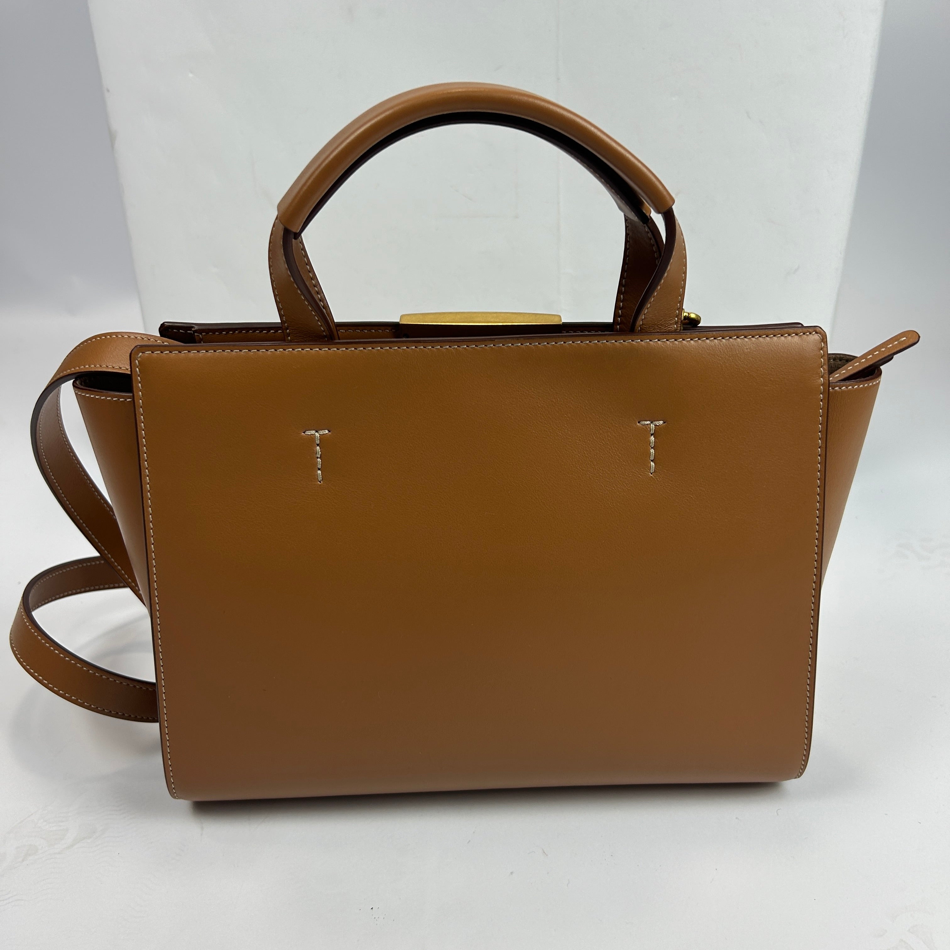 Tods New £1600 Camel Timeless Medium Tote Bag