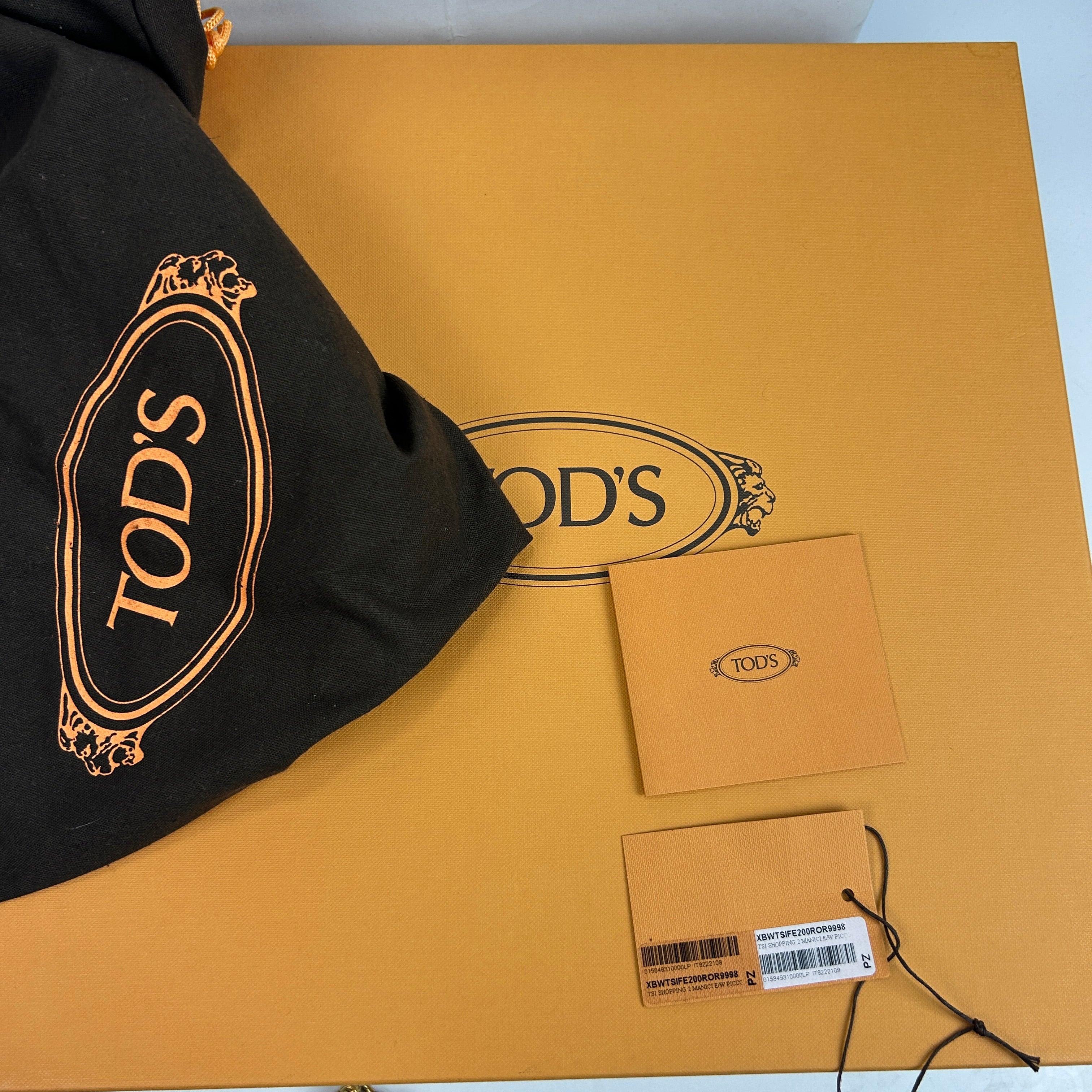 Tods New £1600 Camel Timeless Medium Tote Bag