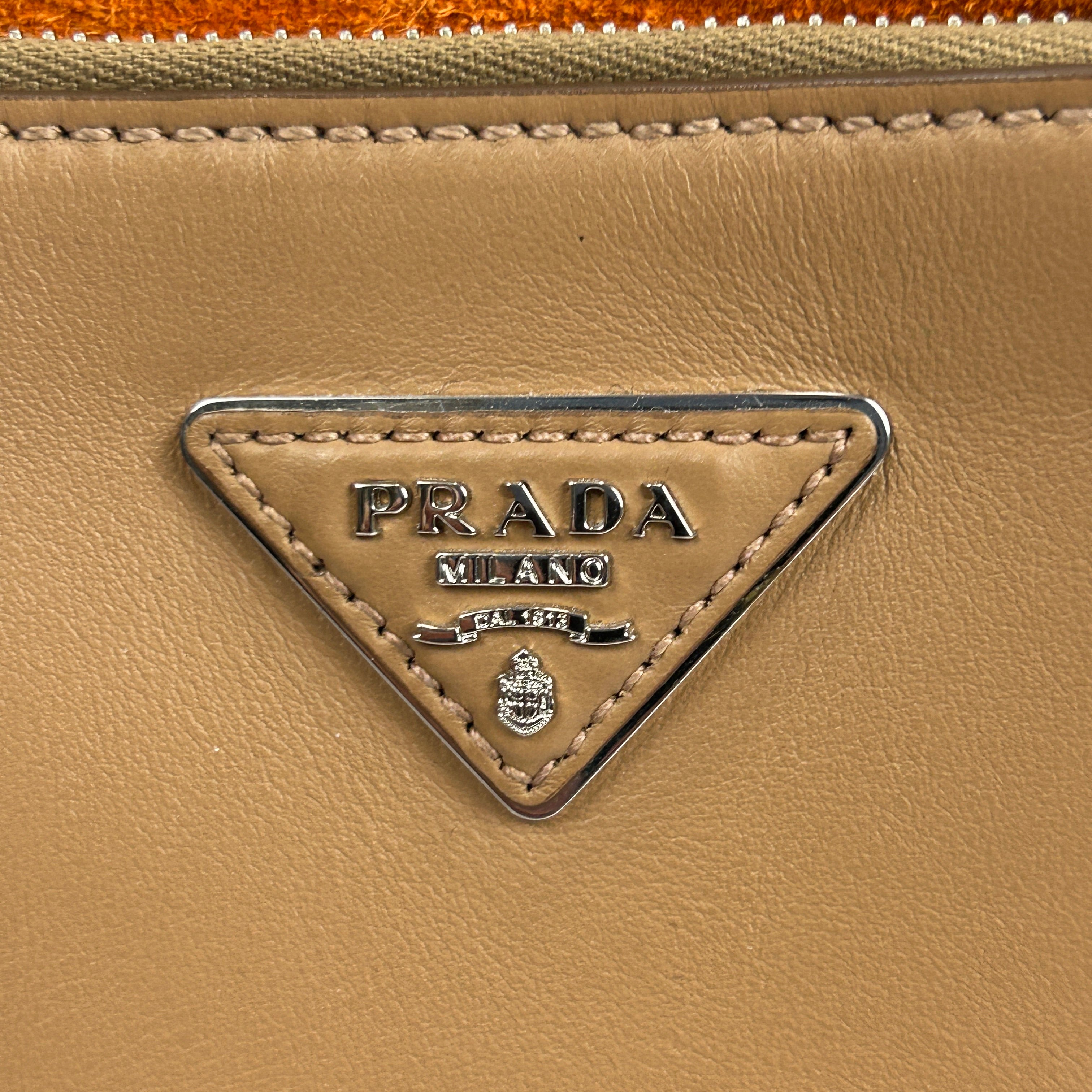 Prada New £3200 Caramel Galleria City Calf Tote Bag