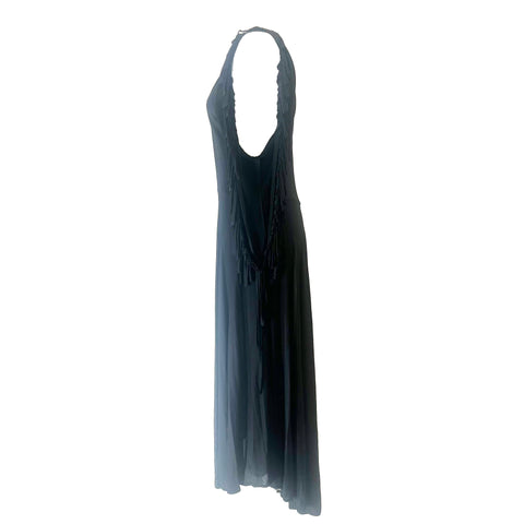 Philosophy di Lorenzo Serafini £1000 Black Viscose Maxi Dress XS