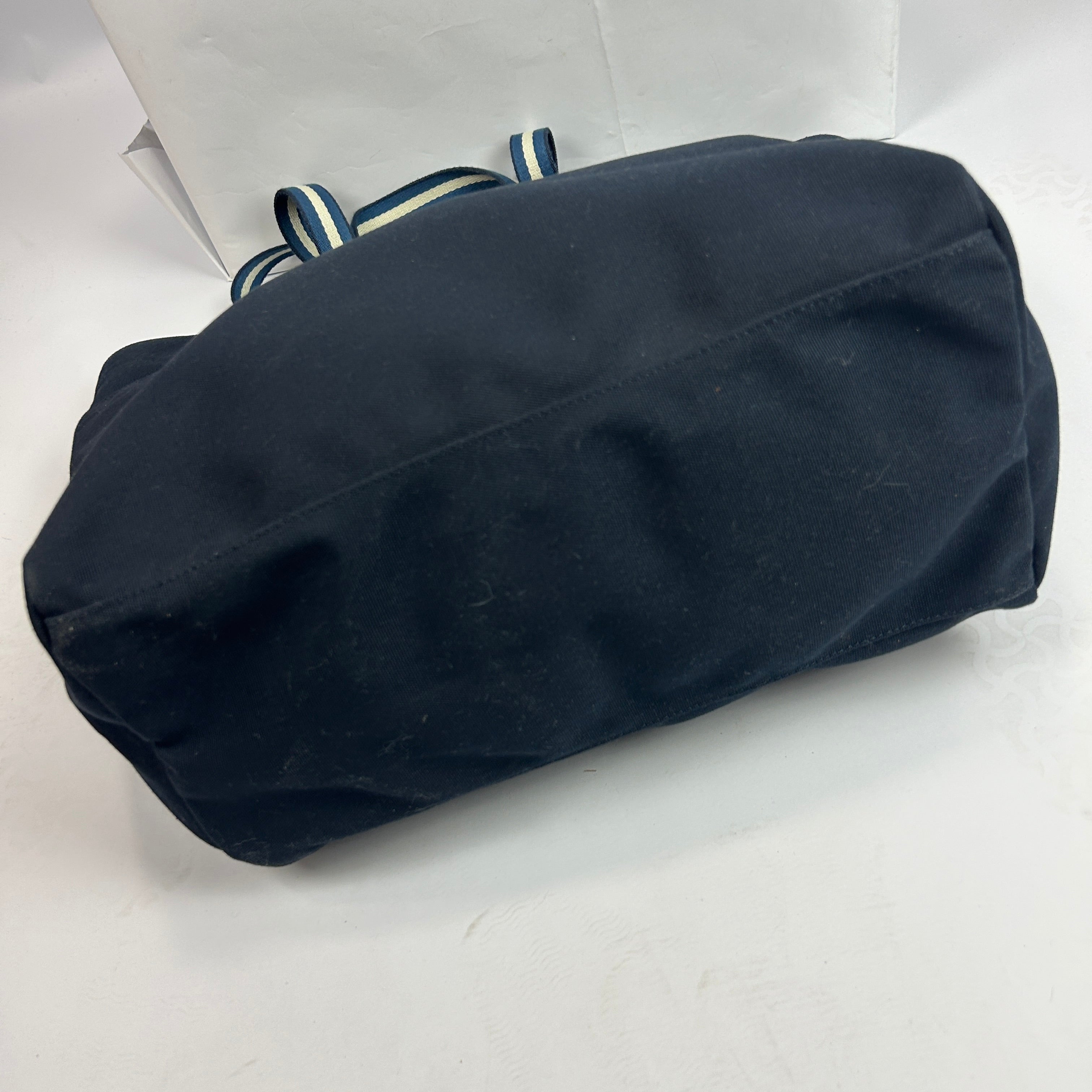 Anya Hindmarch £195 Navy Recycled Canvas Carry-On Tote Bag