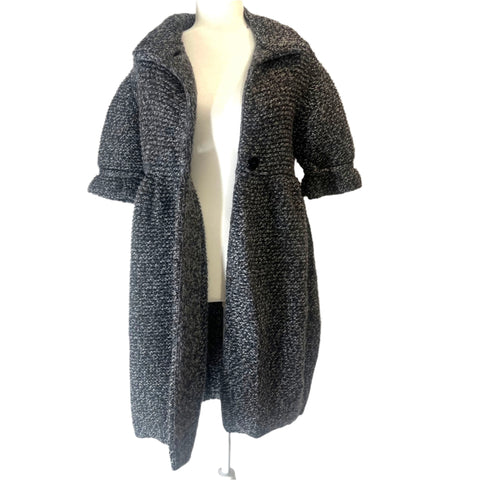 Stella McCartney Grey Marl Wool & Cashmere Knit Coat S