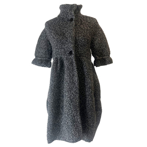 Stella McCartney Grey Marl Wool & Cashmere Knit Coat S