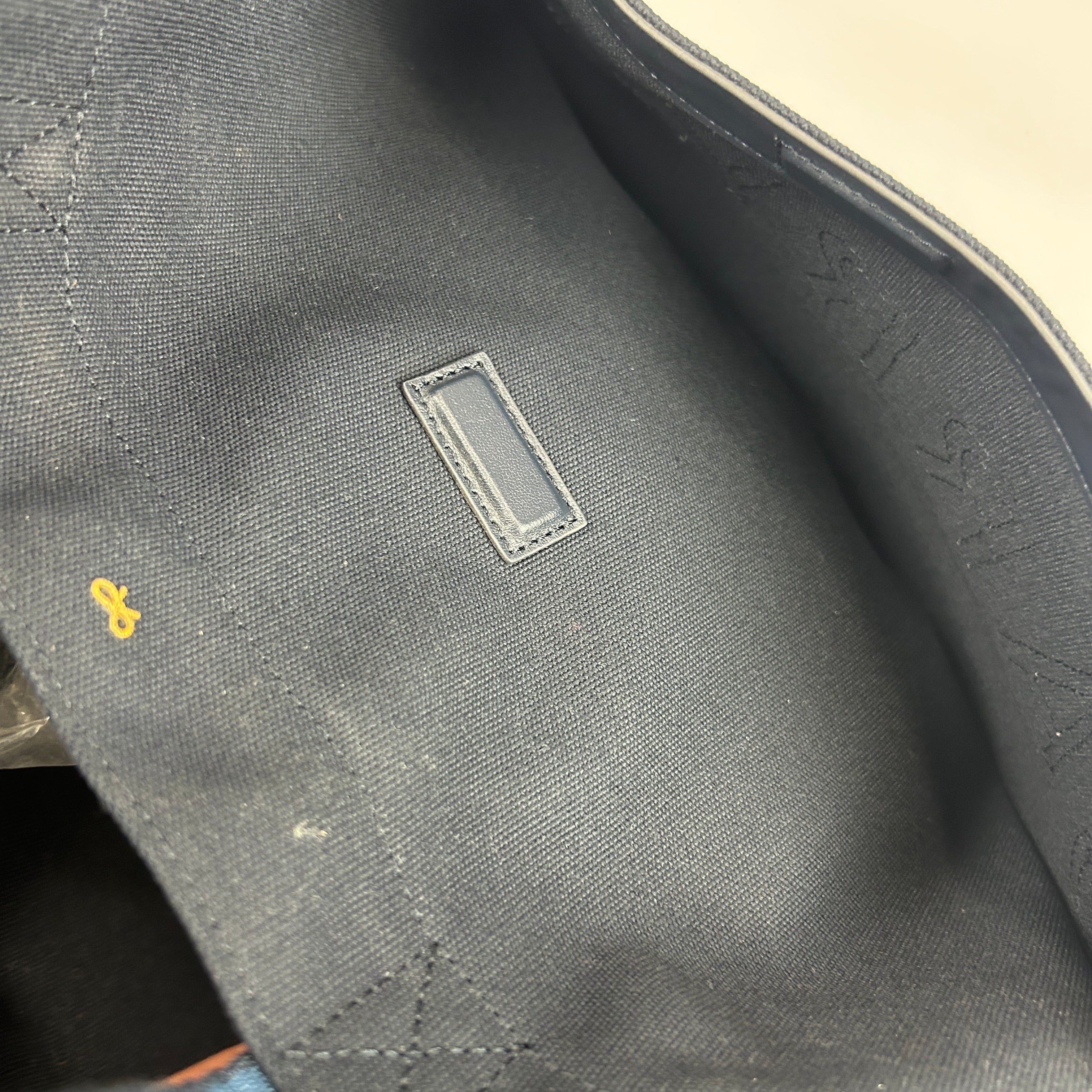 Anya Hindmarch £195 Navy Recycled Canvas Carry-On Tote Bag