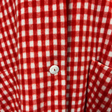 Casey Casey £1300 Red Gingham Brushed Wool Coat S/M/L/XL