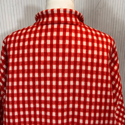 Casey Casey £1300 Red Gingham Brushed Wool Coat S/M/L/XL