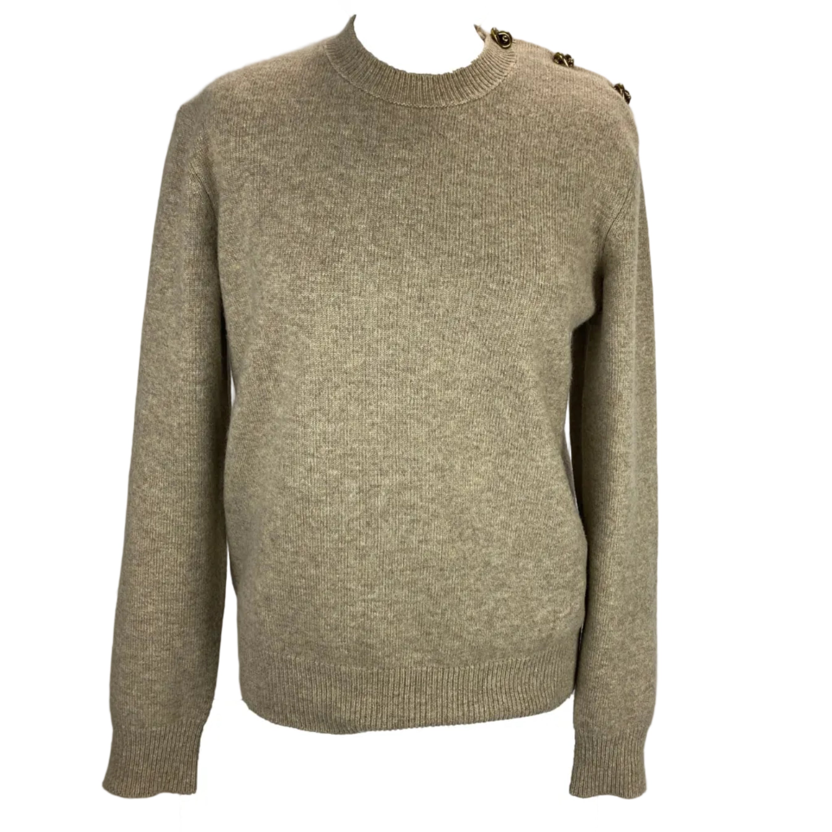 Bottega Veneta £1576 Oatmeal Cashmere Sweater M