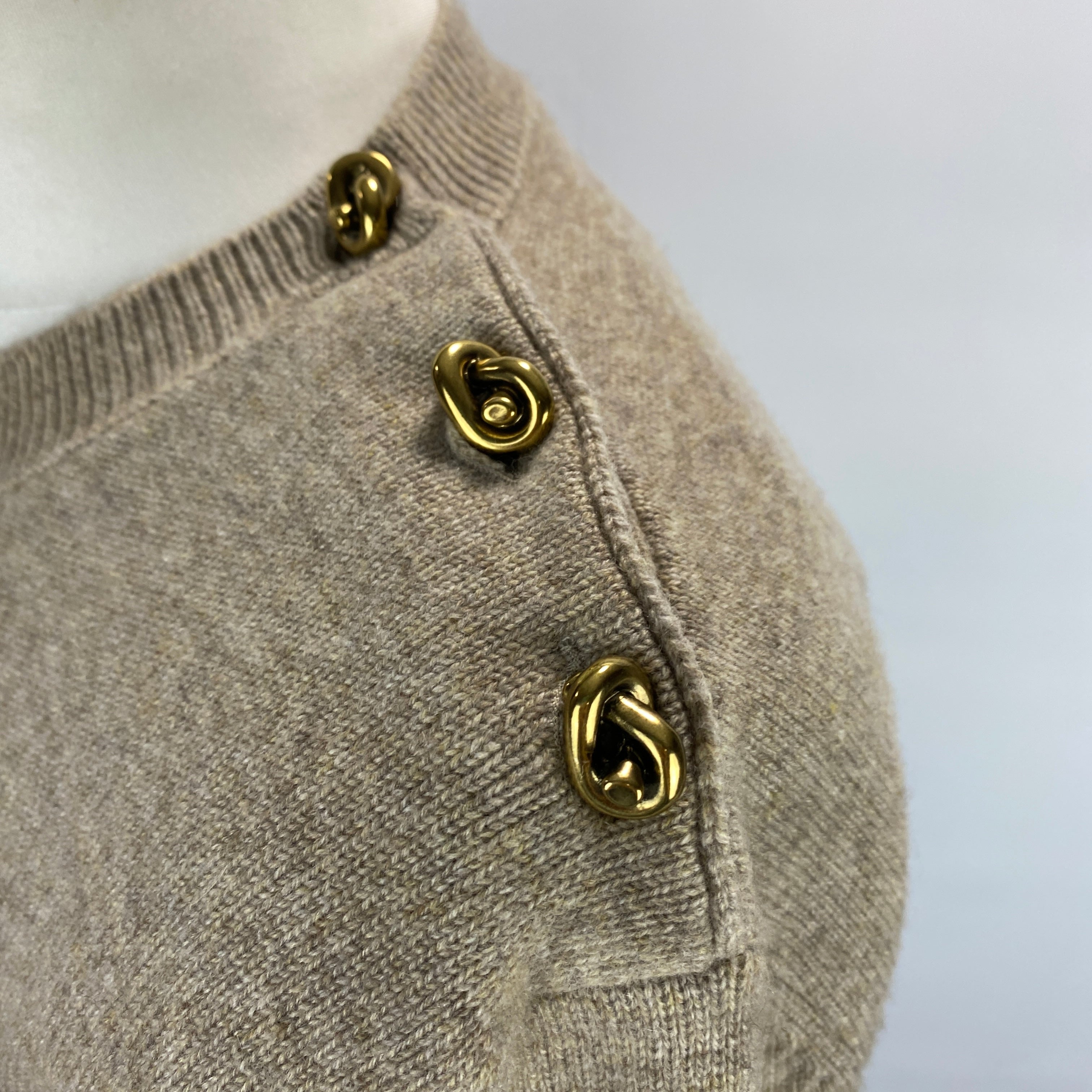 Bottega Veneta £1576 Oatmeal Cashmere Sweater M