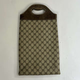 Gucci Vintage Brown Monogram Canvas Narrow Shopper Bag