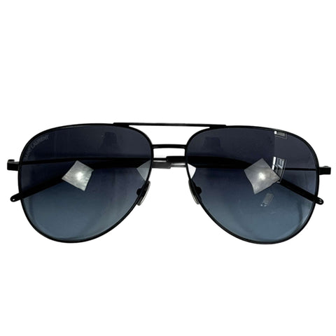 Saint Laurent Black & Grey Aviator Sunglasses
