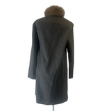 Brunello Cucinelli £3400 Grey Wool & Cashmere Coat S