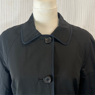 Prada Black Polycotton Classic Car Coat S