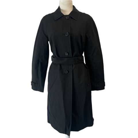 Prada Black Polycotton Classic Car Coat S