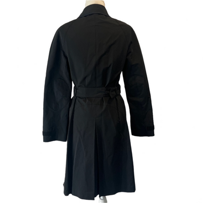 Prada Black Polycotton Classic Car Coat S