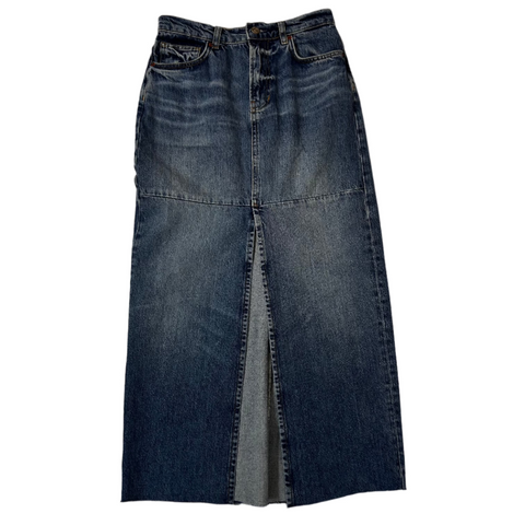 Reformation £260 Tazz Denim Maxi Skirt XS