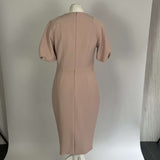 The Fold Brand New £325 Nude Pink Lowndes Midi Dress S