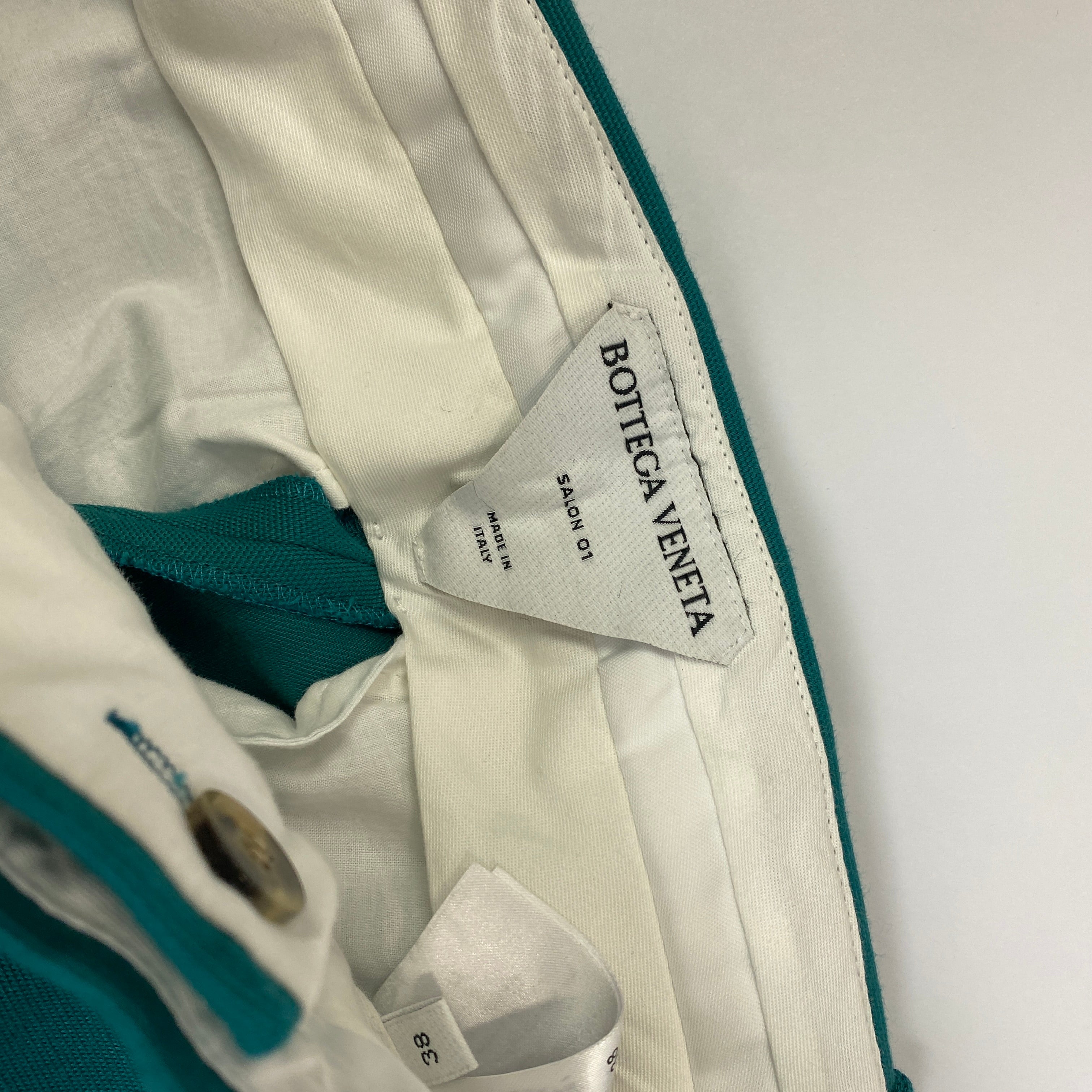 Bottega Veneta Salon 01 Turquoise Trousers XS