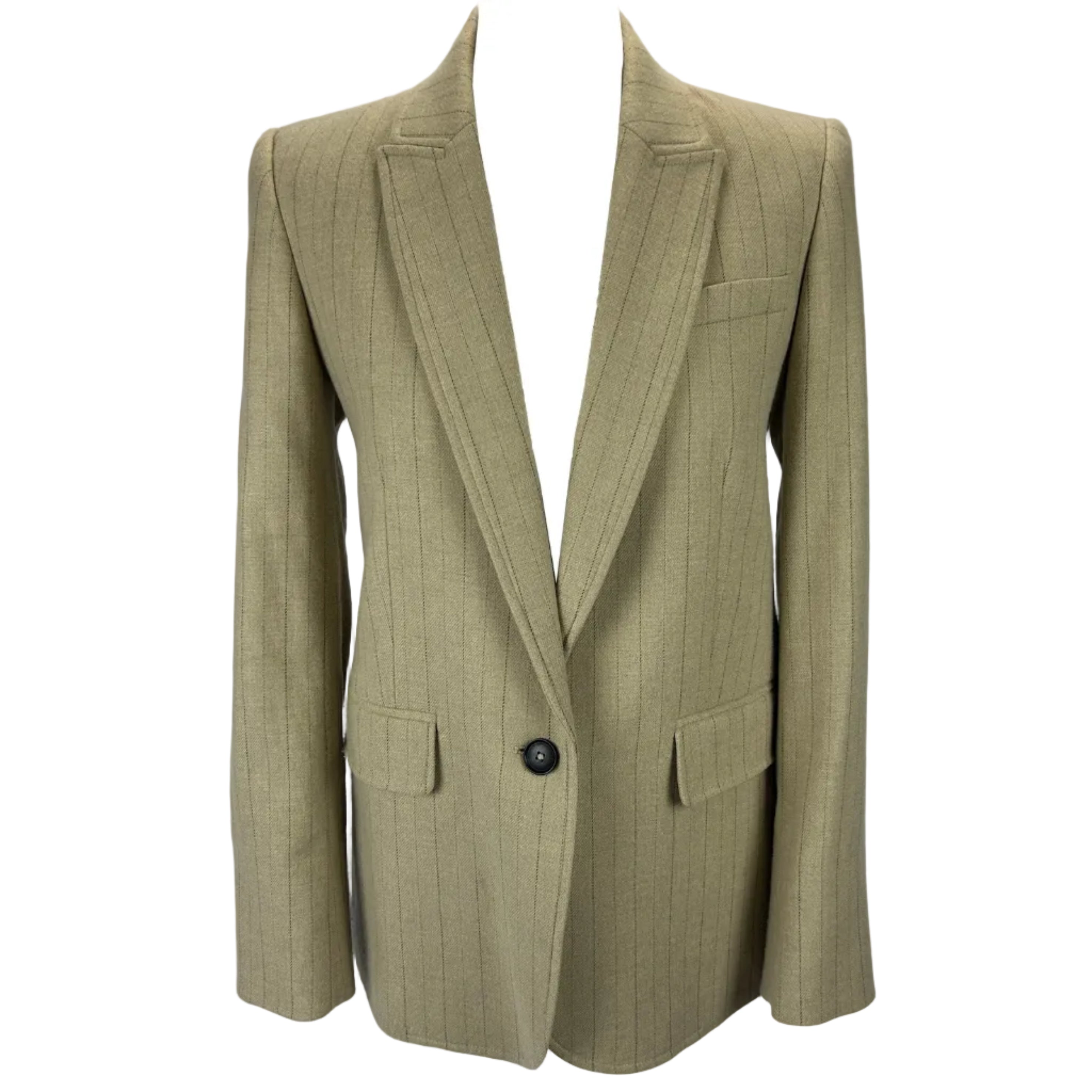 Me&Em New Oatmeal Pinstripe Jacket XS