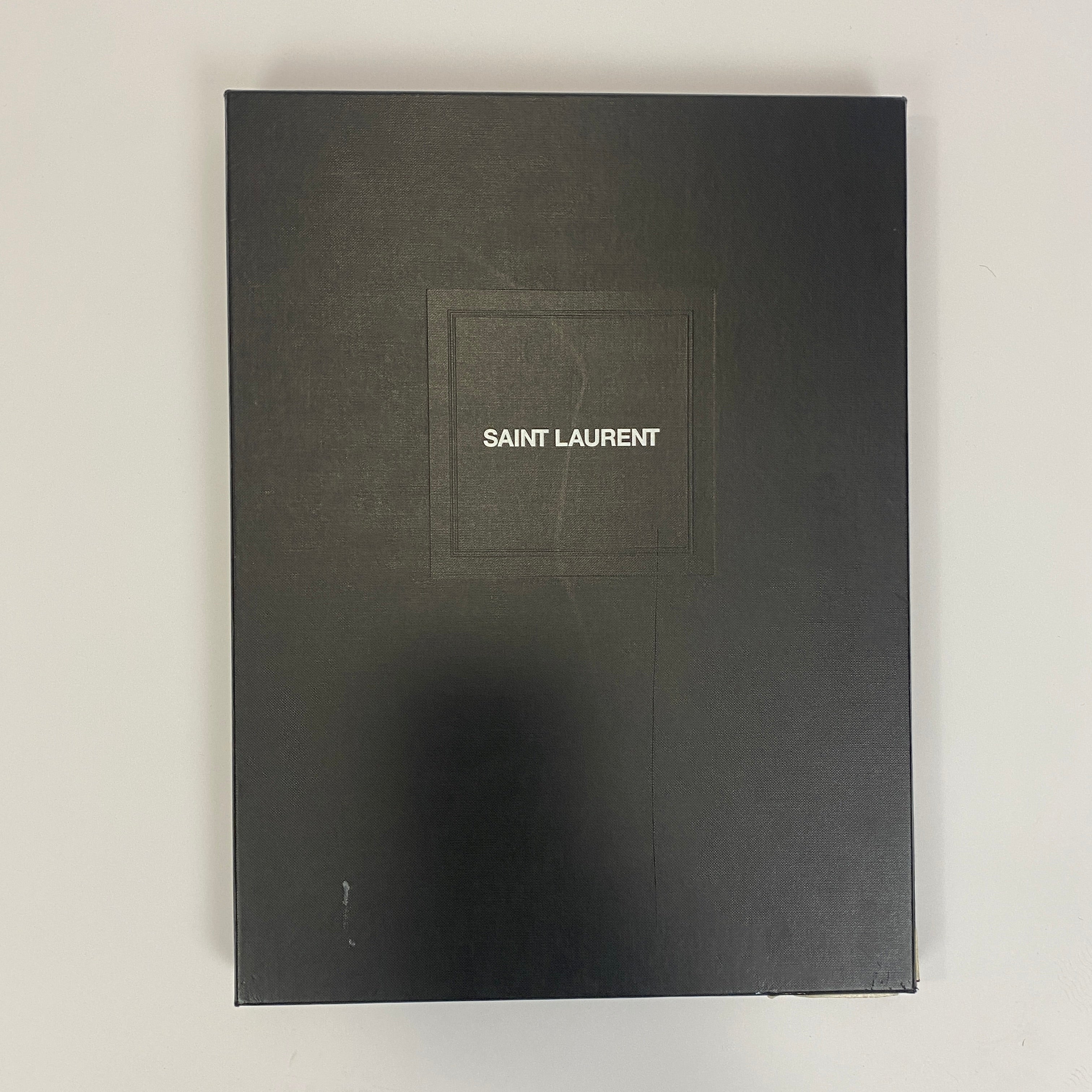 Saint Laurent Black Grain De Poudre Large Folio/Laptop Case