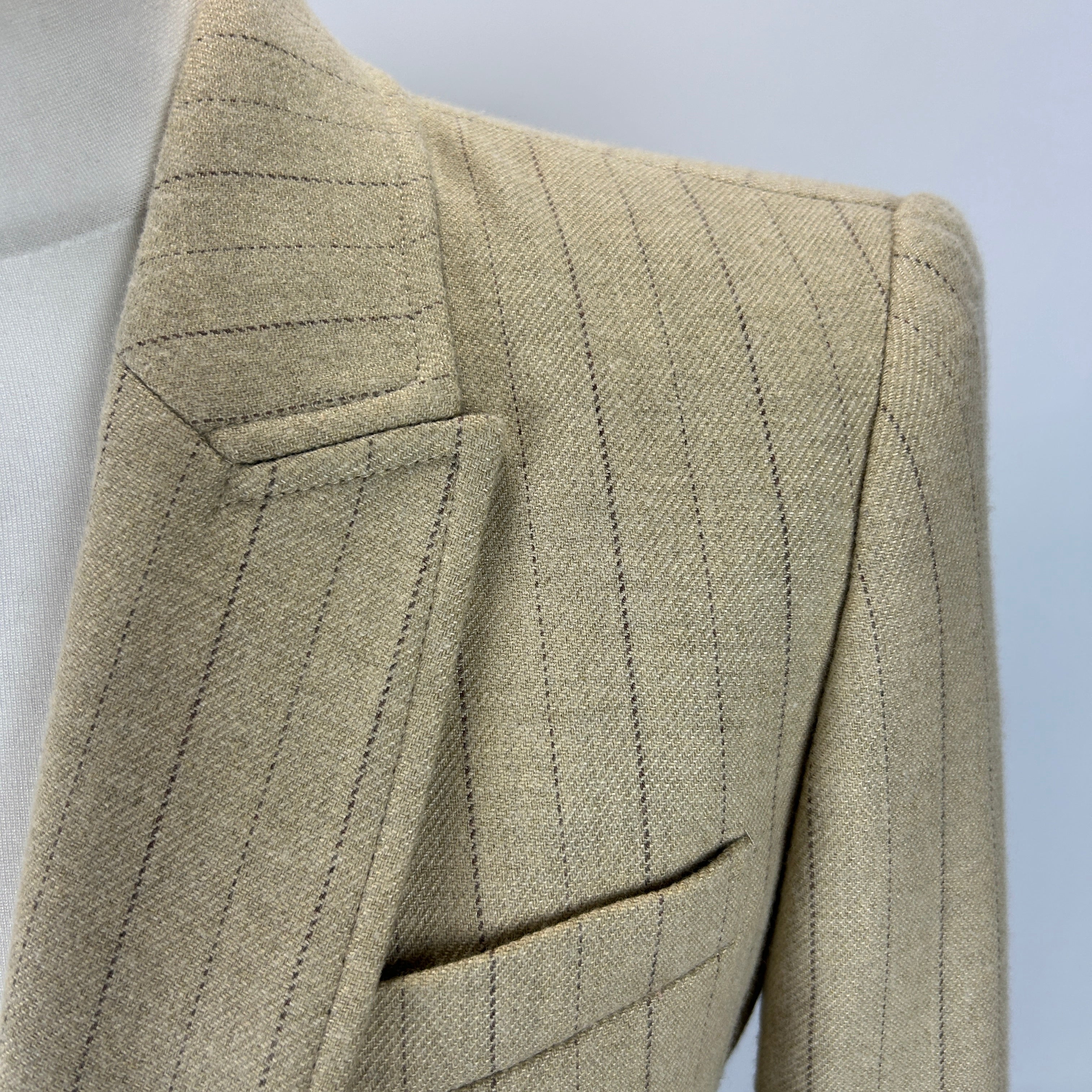Me&Em New Oatmeal Pinstripe Jacket XS