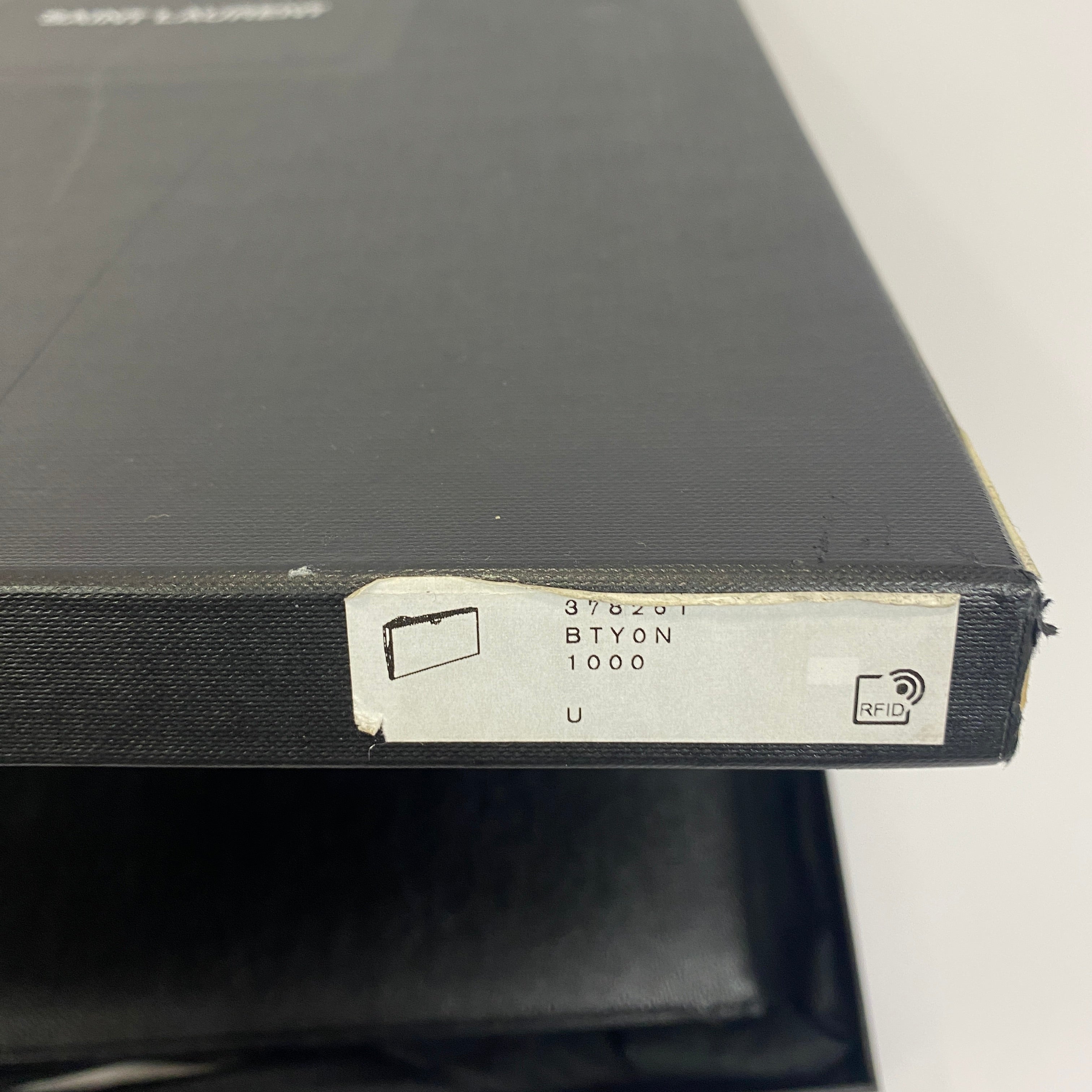 Saint Laurent Black Grain De Poudre Large Folio/Laptop Case