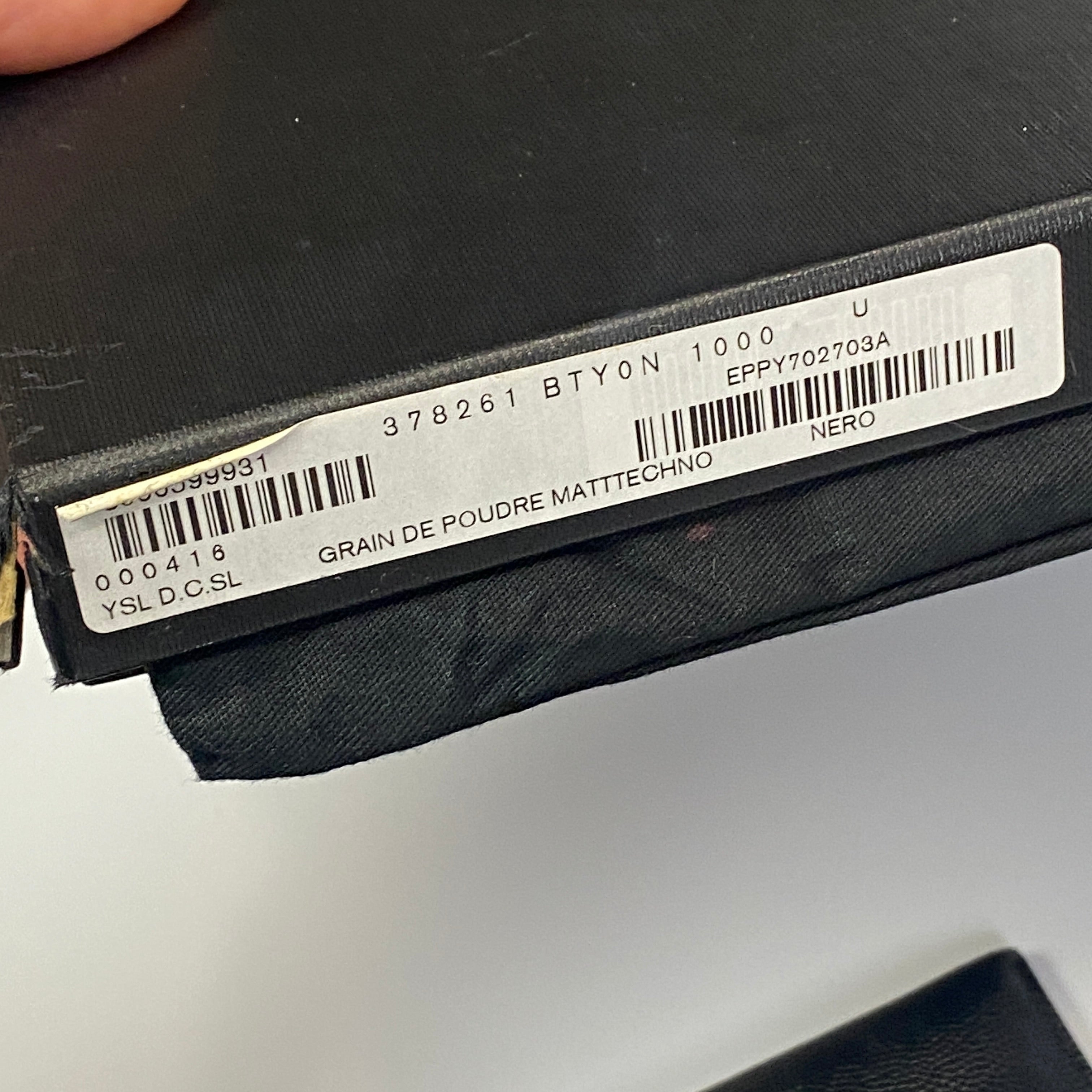 Saint Laurent Black Grain De Poudre Large Folio/Laptop Case