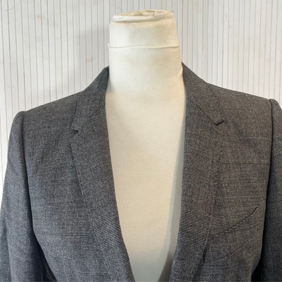 Dolce & Gabbana Grey POW Check Stretch Wool Jacket S/M